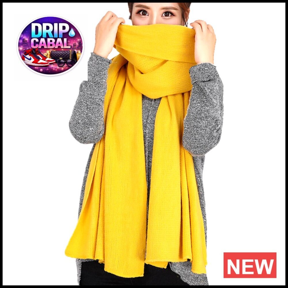 Oversized Shawl Scarf Dual-Purpose Soft Warm Polyester Wool Plaid Fashionable